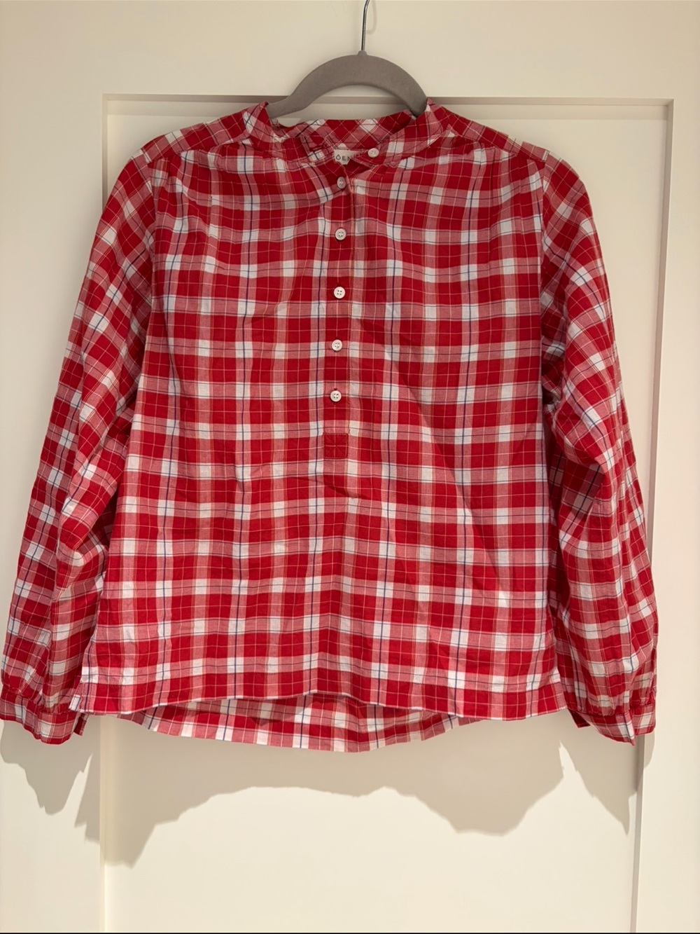 Doen xs Alsace Shirt in Red White Blue Plaid